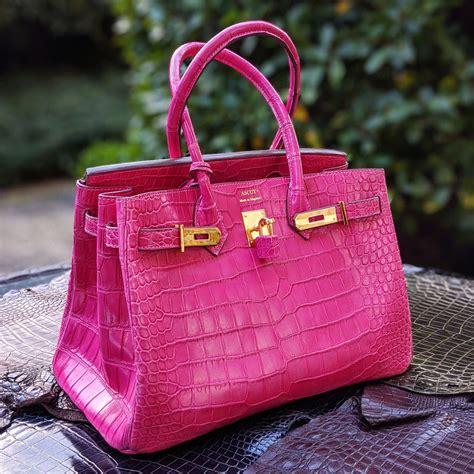 birkin pink crocodile